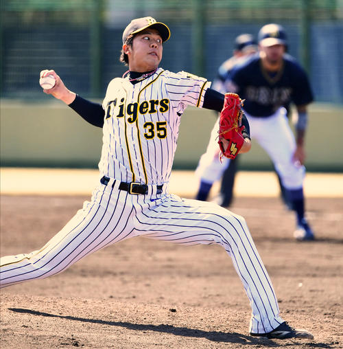 ウエスタン・リーグのオリックス戦に先発した阪神才木浩人(2019年4月9日撮影)